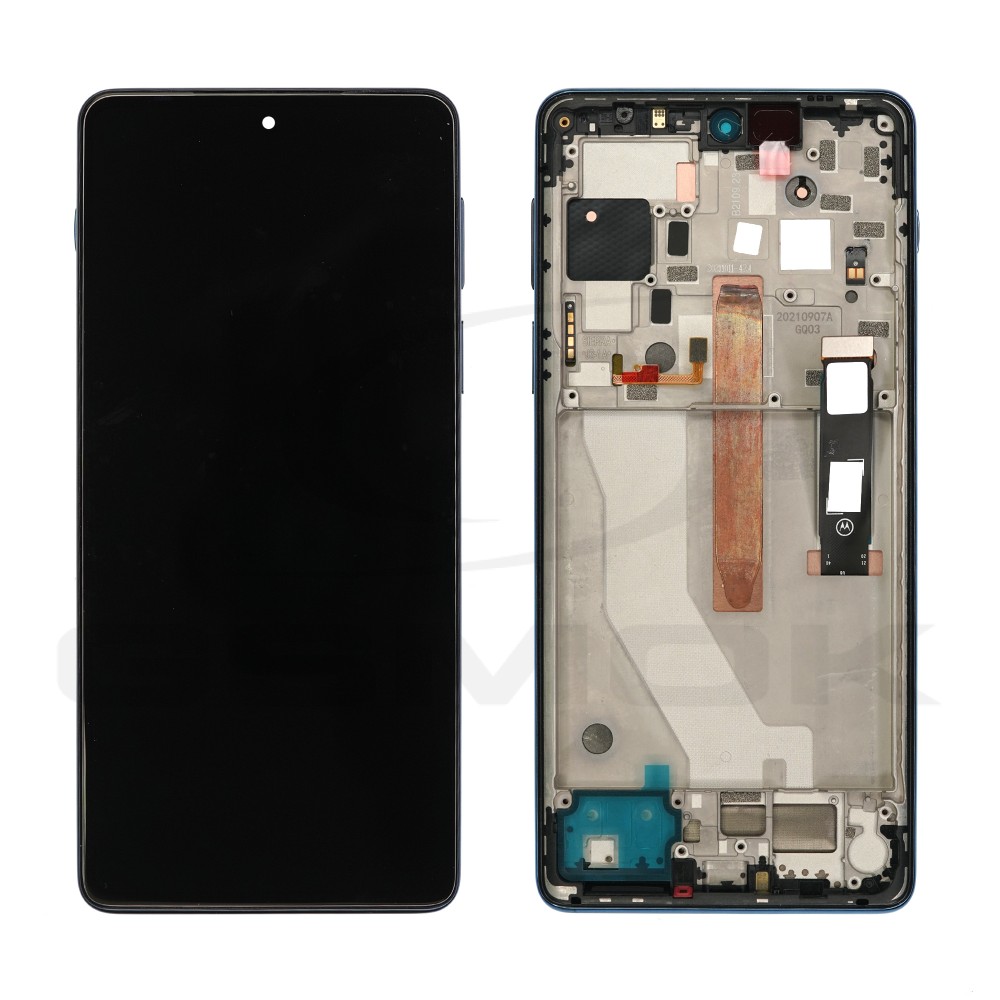 Photo num 1 - LCD Display MOTOROLA MOTO EDGE 20 PRO XT2153 WITH FRAME BLUE VEGAN LETHER 5D68C19377 ORIGINAL SERVICE PACK Photo num 1 - LCD Display MOTOROLA MOTO EDGE 20 PRO XT2153 WITH FRAME BLUE VEGAN LETHER 5D68C19377 ORIGINAL SERVICE PACK