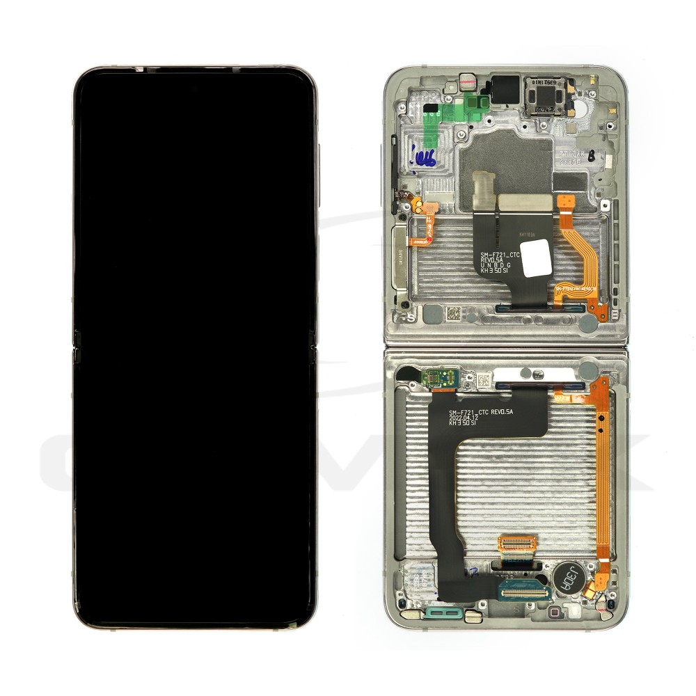LCD Display SAMSUNG F721 GALAXY Z FLIP 4 SILVER GH82-29440F  GH82-29441F GH82-30238F GH82-30239F ORIGINAL SERVICE PACK