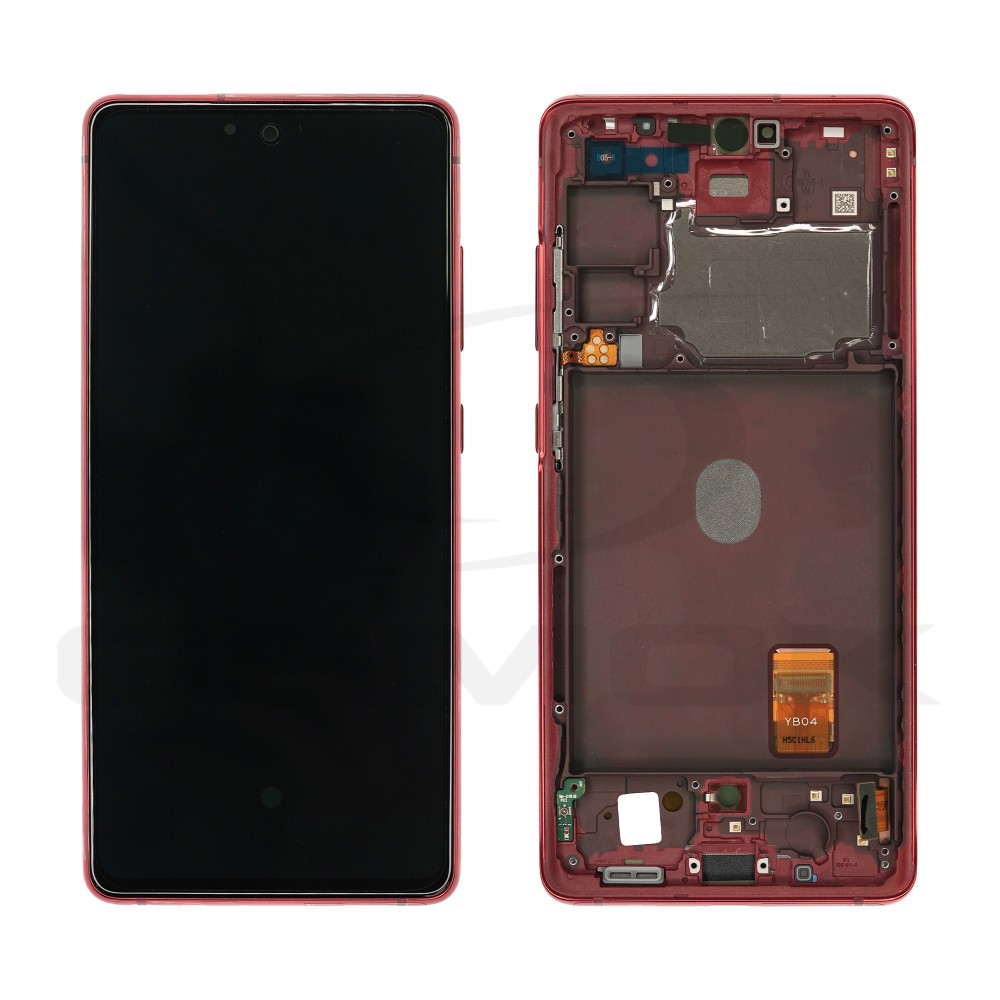LCD Display SAMSUNG G781 GALAXY S20 FE 5G RED WITH FRAME  GH82-29056E GH82-24214E GH82-24215E GH82-31320E GH82-31321E ORIGINAL SERVICE PACK