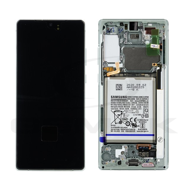 Zdjęcie 1 - WYŚWIETLACZ LCD DO SAMSUNG N980 GALAXY NOTE 20 ZIELONY Z RAMKĄ I BATERIĄ GH82-23678C ORYGINAŁ SERVICE PACK