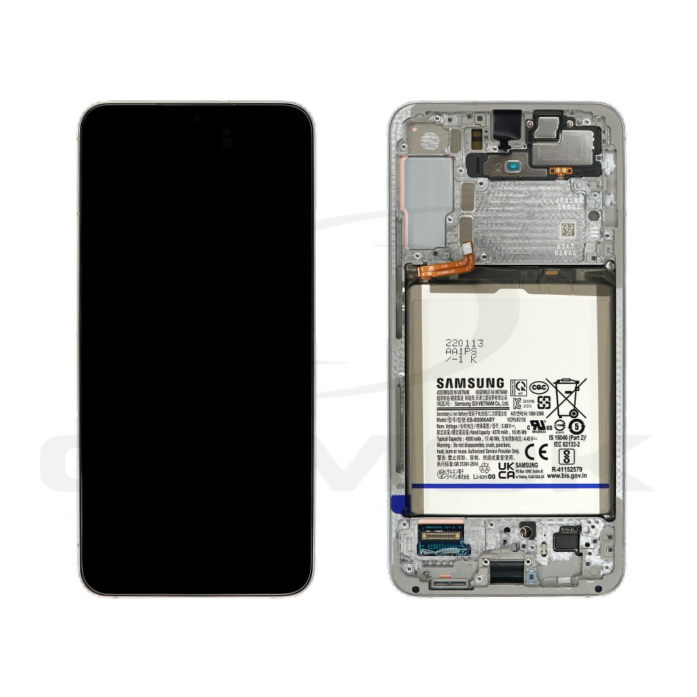 Photo num 1 - LCD Display SAMSUNG S906 GALAXY S22 PLUS 5G WHITE WITH BATTERY GH82-27499B ORIGINAL SERVICE PACK Photo num 1 - LCD Display SAMSUNG S906 GALAXY S22 PLUS 5G WHITE WITH BATTERY GH82-27499B ORIGINAL SERVICE PACK