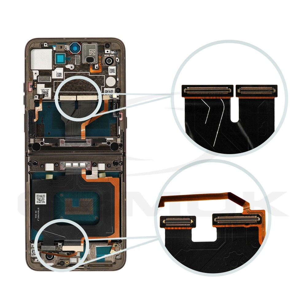 Photo num 5 - LCD Display MOTOROLA MOTOROLA RAZR 70 ULTRA 5D68C32289 INNER WITH FRAME BROWN ORIGINAL SERVICE PACK Photo num 5 - LCD Display MOTOROLA MOTOROLA RAZR 70 ULTRA 5D68C32289 INNER WITH FRAME BROWN ORIGINAL SERVICE PACK