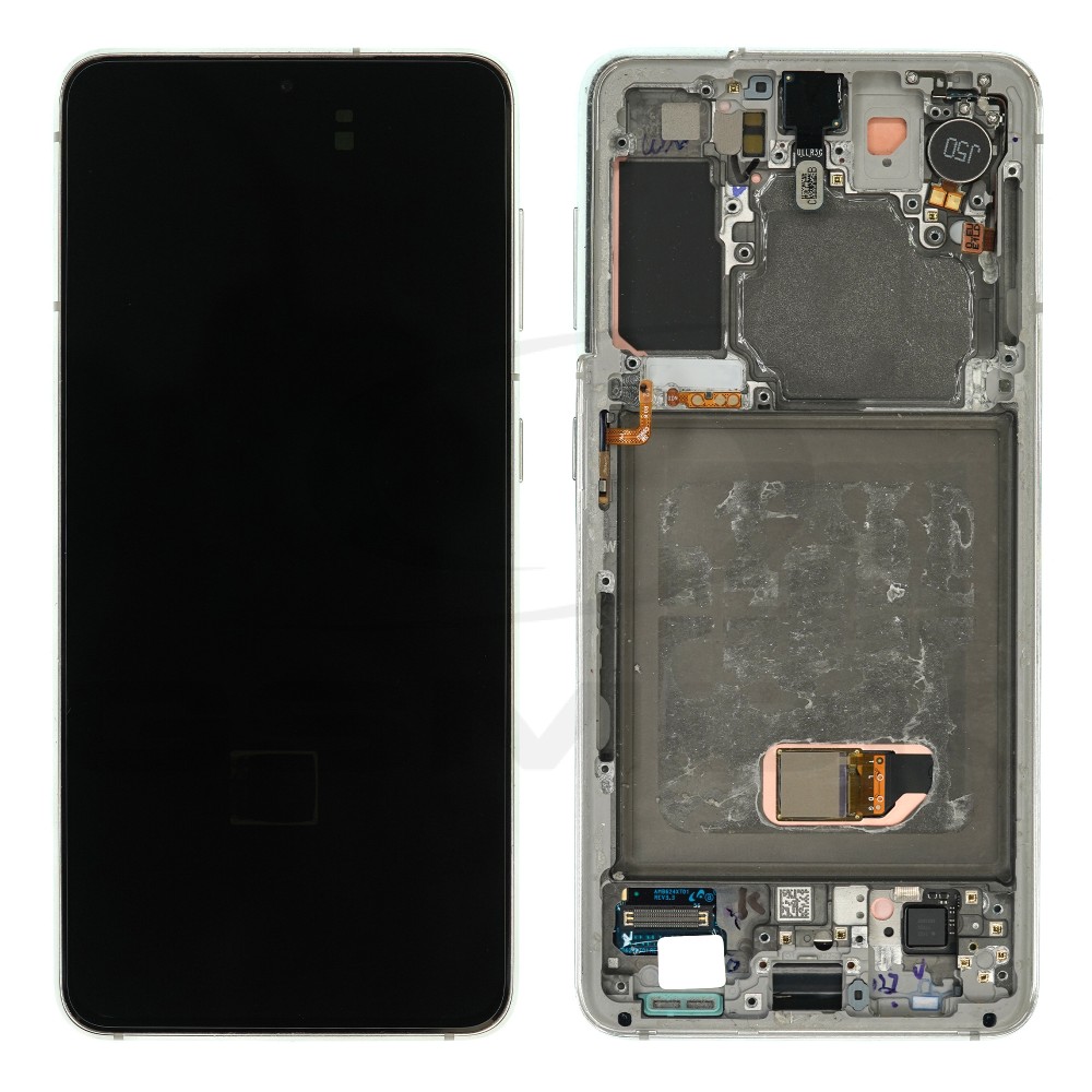 LCD Display SAMSUNG G991 GALAXY S21 WITH FRAME WHITE PULLED GRADE B