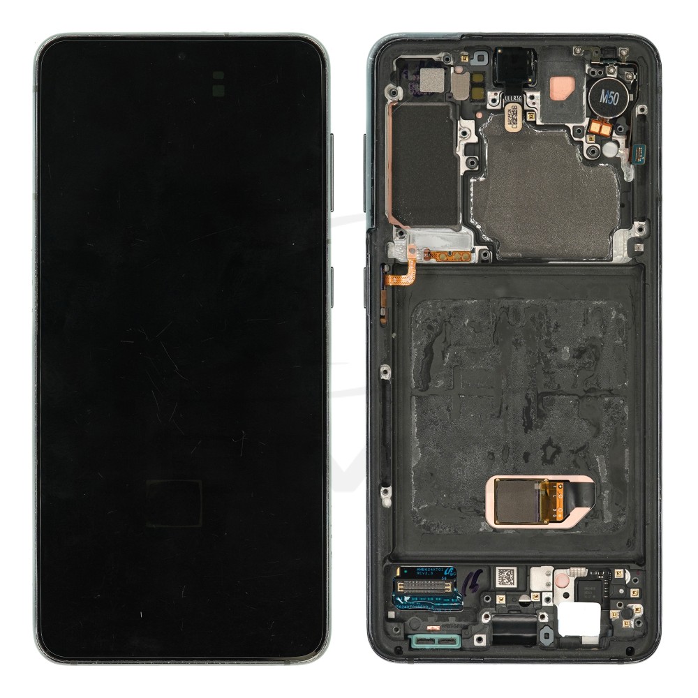 LCD Display SAMSUNG G991 GALAXY S21 WITH FRAME GRAY PULLED GRADE C