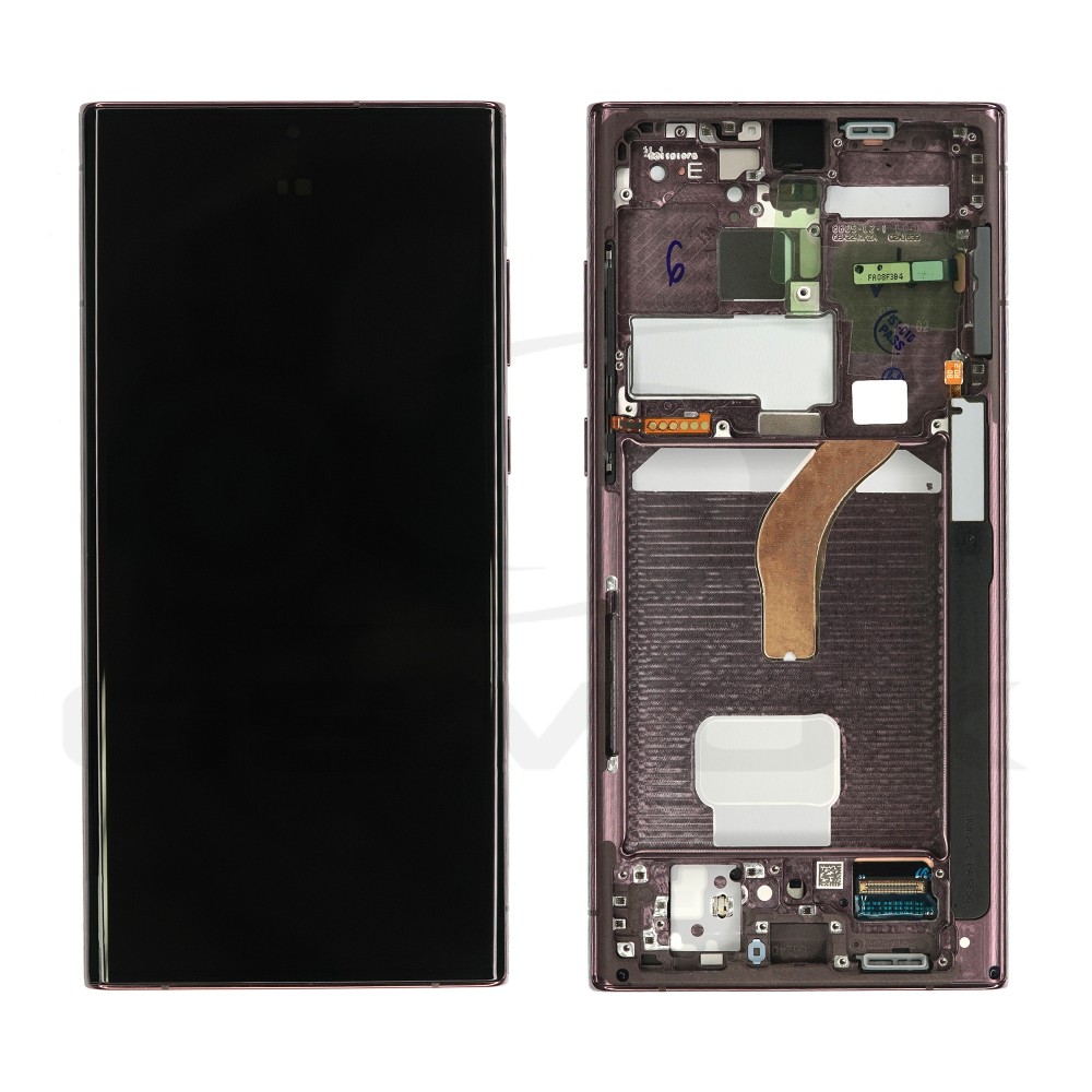 Photo num 1 - LCD Display SAMSUNG S908 GALAXY S22 ULTRA BURGUNDY WITH FRAME GH82-27488B GH82-27489B ORIGINAL SERVICE PACK Photo num 1 - LCD Display SAMSUNG S908 GALAXY S22 ULTRA BURGUNDY WITH FRAME GH82-27488B GH82-27489B ORIGINAL SERVICE PACK