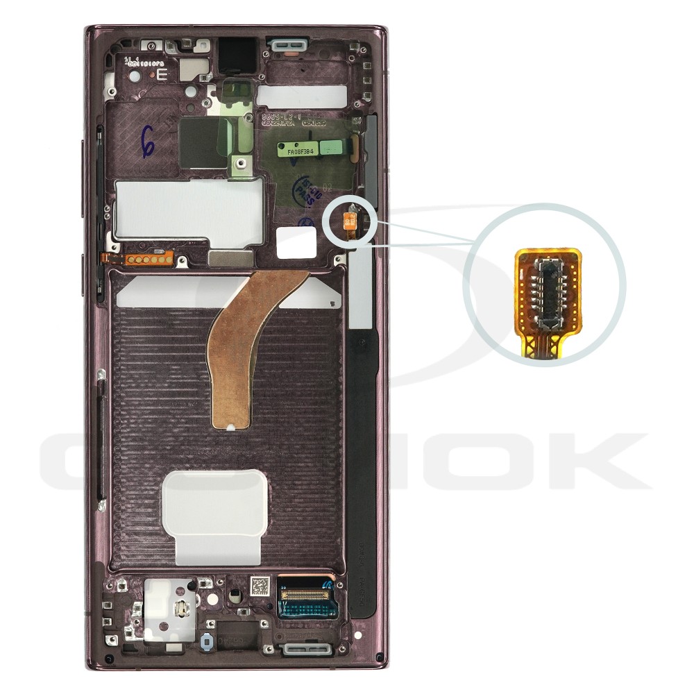 Photo num 4 - LCD Display SAMSUNG S908 GALAXY S22 ULTRA BURGUNDY WITH FRAME GH82-27488B GH82-27489B ORIGINAL SERVICE PACK Photo num 4 - LCD Display SAMSUNG S908 GALAXY S22 ULTRA BURGUNDY WITH FRAME GH82-27488B GH82-27489B ORIGINAL SERVICE PACK
