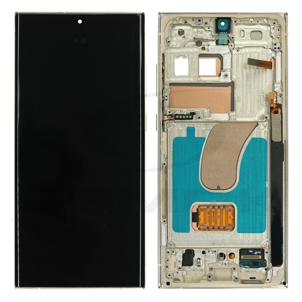 LCD Display SAMSUNG S918 GALAXY S23 ULTRA GOLD WITH FRAME EU [OLED SOFT 6.8]
